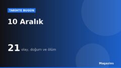 Tarihte Bugün 10 Aralık: Bugün Ne Oldu? 10 Aralık Doğan ve Ölen Ünlüler