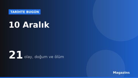 Tarihte Bugün 10 Aralık: Bugün Ne Oldu? 10 Aralık Doğan ve Ölen Ünlüler