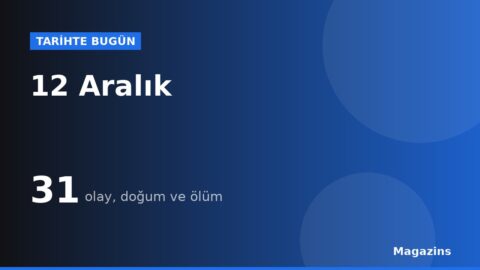 Tarihte Bugün 12 Aralık: Bugün Ne Oldu? 12 Aralık Doğan ve Ölen Ünlüler