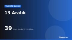 Tarihte Bugün 13 Aralık: Bugün Ne Oldu? 13 Aralık Doğan ve Ölen Ünlüler