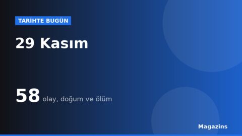 Tarihte Bugün 29 Kasım: Bugün Ne Oldu? 29 Kasım Doğan ve Ölen Ünlüler