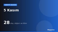 Tarihte Bugün 5 Kasım: Bugün Ne Oldu? 5 Kasım Doğan ve Ölen Ünlüler