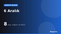 Tarihte Bugün 6 Aralık: Bugün Ne Oldu? 6 Aralık Doğan ve Ölen Ünlüler