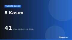 Tarihte Bugün 8 Kasım: Bugün Ne Oldu? 8 Kasım Doğan ve Ölen Ünlüler