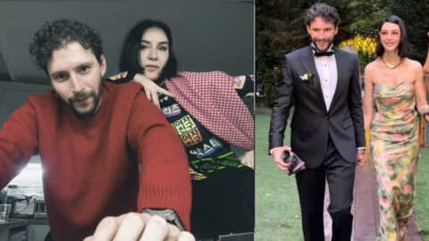 Ahu Yağtu ve Bora Cengiz davete el ele katıldı