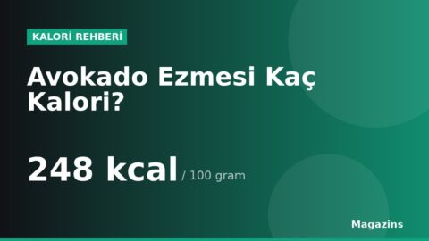 Avokado Ezmesi Kaç Kalori? 100 Gram ve 1 Porsiyon Avokado Ezmesi Besin Değerleri