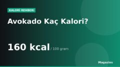 Avokado Kaç Kalori? 100 Gram ve 1 Porsiyon Avokado Besin Değerleri