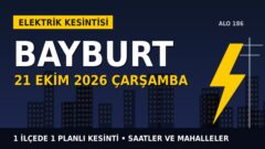Bayburt elektrik kesintisi 21 Ekim Çarşamba: ARAS EDAŞ saatleri açıkladı, hangi ilçelerde elektrik yok?