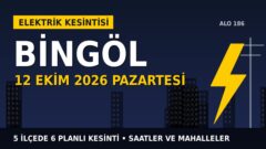Bingöl’de elektrik kesintisi alarmı 12 Ekim Pazartesi! FIRAT EDAŞ duyurdu: Kesinti saatleri belli oldu, işte detaylar