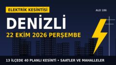 Denizli elektrik kesintisi 22 Ekim Perşembe: AYDEM Elektrik saatleri açıkladı, hangi ilçelerde elektrik yok?