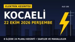 Kocaeli elektrik kesintisi 22 Ekim Perşembe: SEDAŞ saatleri açıkladı, hangi ilçelerde elektrik yok?