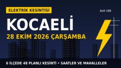 Kocaeli’de elektrik kesintisi alarmı 28 Ekim Çarşamba! SEDAŞ duyurdu: Kesinti saatleri belli oldu, işte detaylar