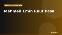 Mehmed Emin Rauf Paşa Kimdir? Hayatı, Sadrazamlığı ve Dönemin Önemli Olayları