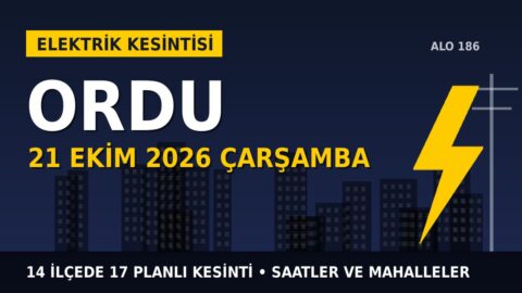 Ordu elektrik kesintisi 21 Ekim Çarşamba: YEDAŞ saatleri açıkladı, hangi ilçelerde elektrik yok?
