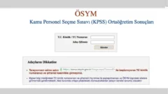 Ösym Sonuç sorgulama ekranı ve yanıt anahtarı: Kpss Ortaöğretim 2026 sonuçları