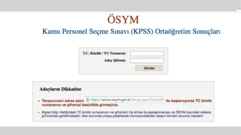 Ösym Sonuç sorgulama ekranı ve yanıt anahtarı: Kpss Ortaöğretim 2026 sonuçları