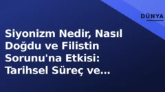 Siyonizm Nedir, Nasıl Doğdu ve Filistin Sorunu’na Etkisi: Tarihsel Süreç ve Güncel Tartışmalar